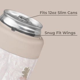 HydroJug Slim Can Cooler rubber base stability protects surfaces.