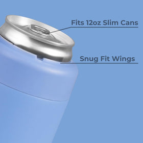 HydroJug Slim Can Cooler rubber base close-up demonstrates stable placement on surfaces.