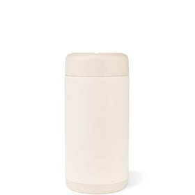 HydroJug Slim Can Cooler twist lid shown, secure fit for travel