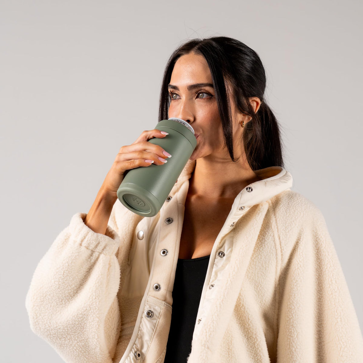 HydroJug car-cup-holder friendly can cooler fits most on-the-go beverage setups.