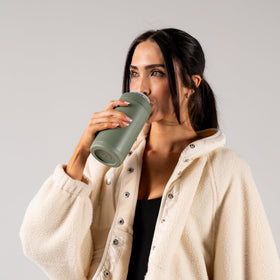 HydroJug car-cup-holder friendly can cooler fits most on-the-go beverage setups.