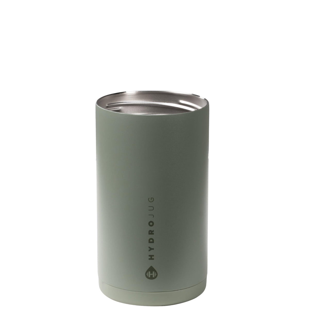 HydroJug standard can cooler fits 16oz cans, ideal for sparkling water and soda.