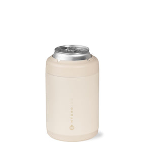 HydroJug Standard Can Cooler side view showing secure, spill-resistant design for on-the-go sipping.