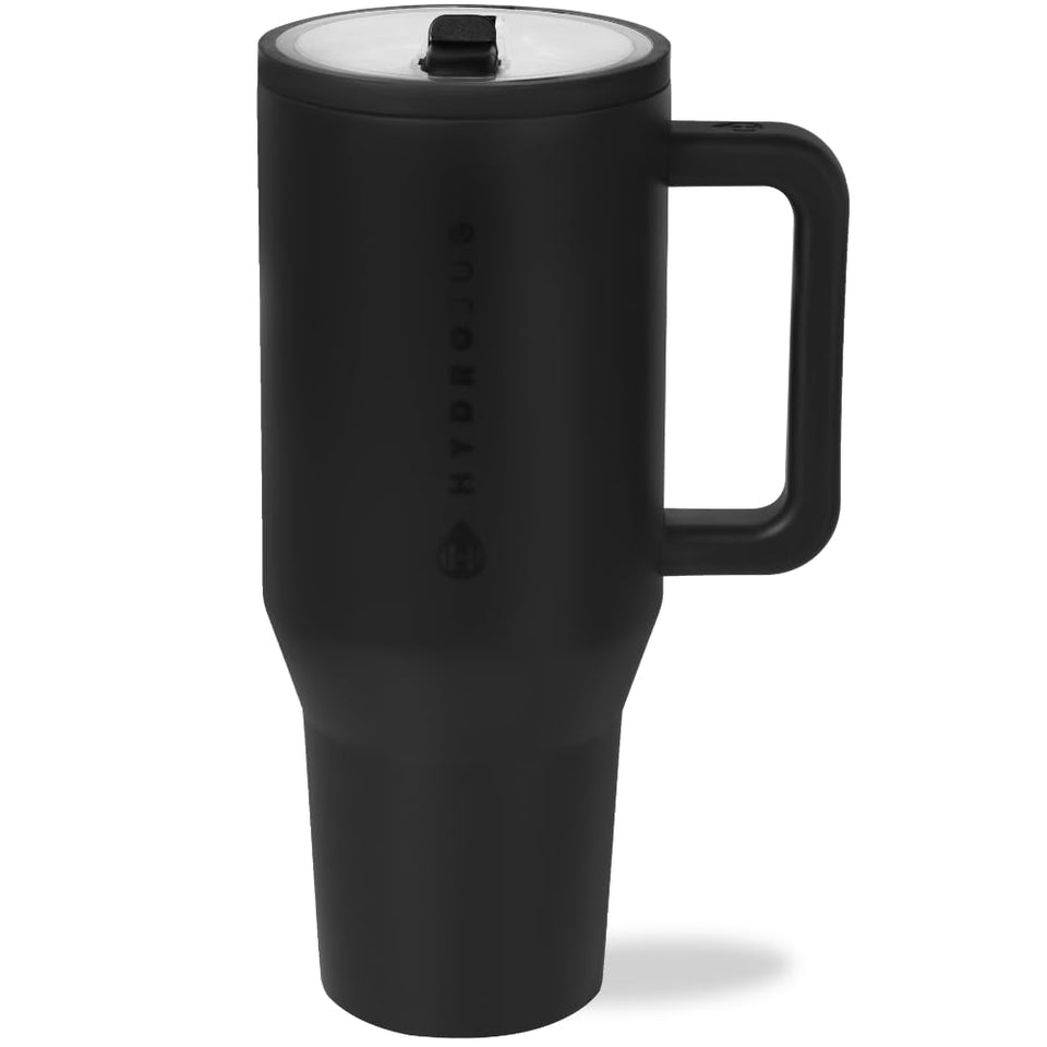 HydroJug Traveler 40 oz bottle with handle for easy carrying during outdoor activities.