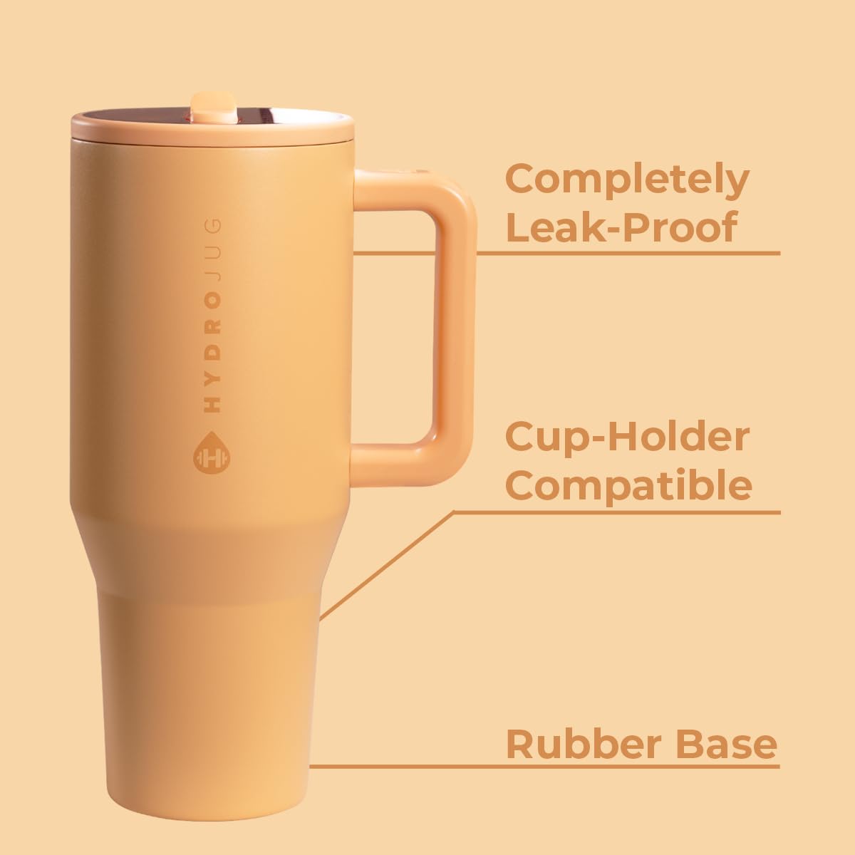 HydroJug Traveler flip straw for smooth sips during trips