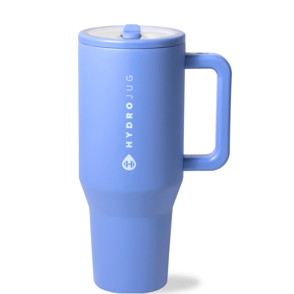 HydroJug Traveler bottle with a sturdy handle for easy on-the-go carrying.