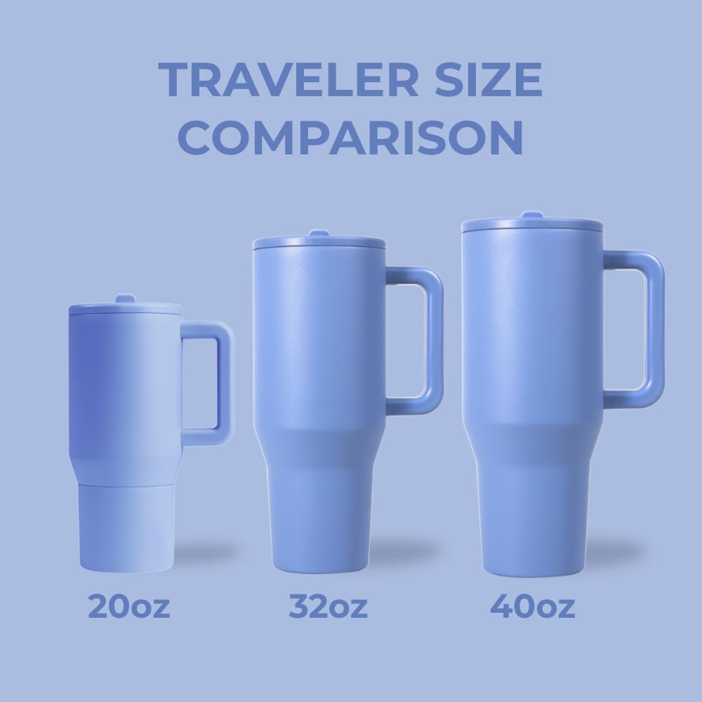 HydroJug Traveler's non-slip rubber base stays steady on desks.