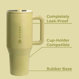 HydroJug Traveler fits cup holders for convenient travel hydration