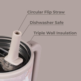 HydroJug Traveler flip straw system demonstrated for one-handed hydration on trail