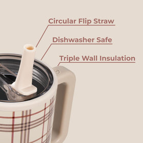 HydroJug Traveler circular flip straw for quick, spill-free sipping