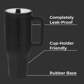 HydroJug Traveler circular flip straw enables sipping without tilting.