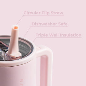 HydroJug Traveler pink sand color adds style during workouts or commutes.