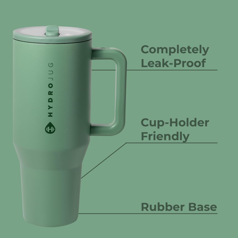 Non-slip rubber base keeps HydroJug Traveler steady on any surface.