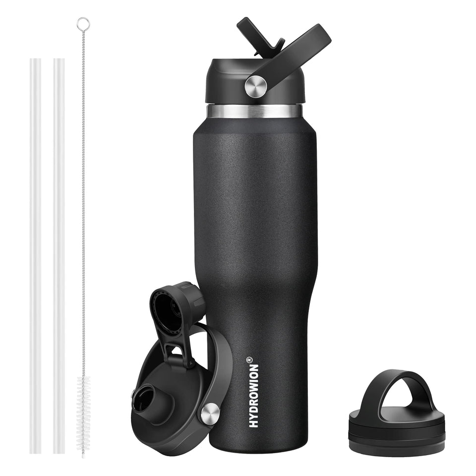 HYDROWION 32oz bottle in hand for on-the-go hydration