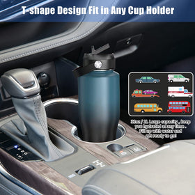 Powder-coated HYDROWION bottle provides secure grip in wet conditions.