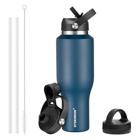 HYDROWION 40oz bottle with straw lid, ideal for on-the-go hydration in workouts and commutes.