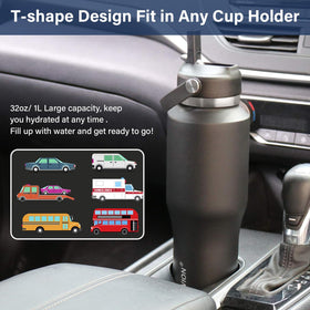 HYDROWION spout lid with flip cap for hot beverages on the move