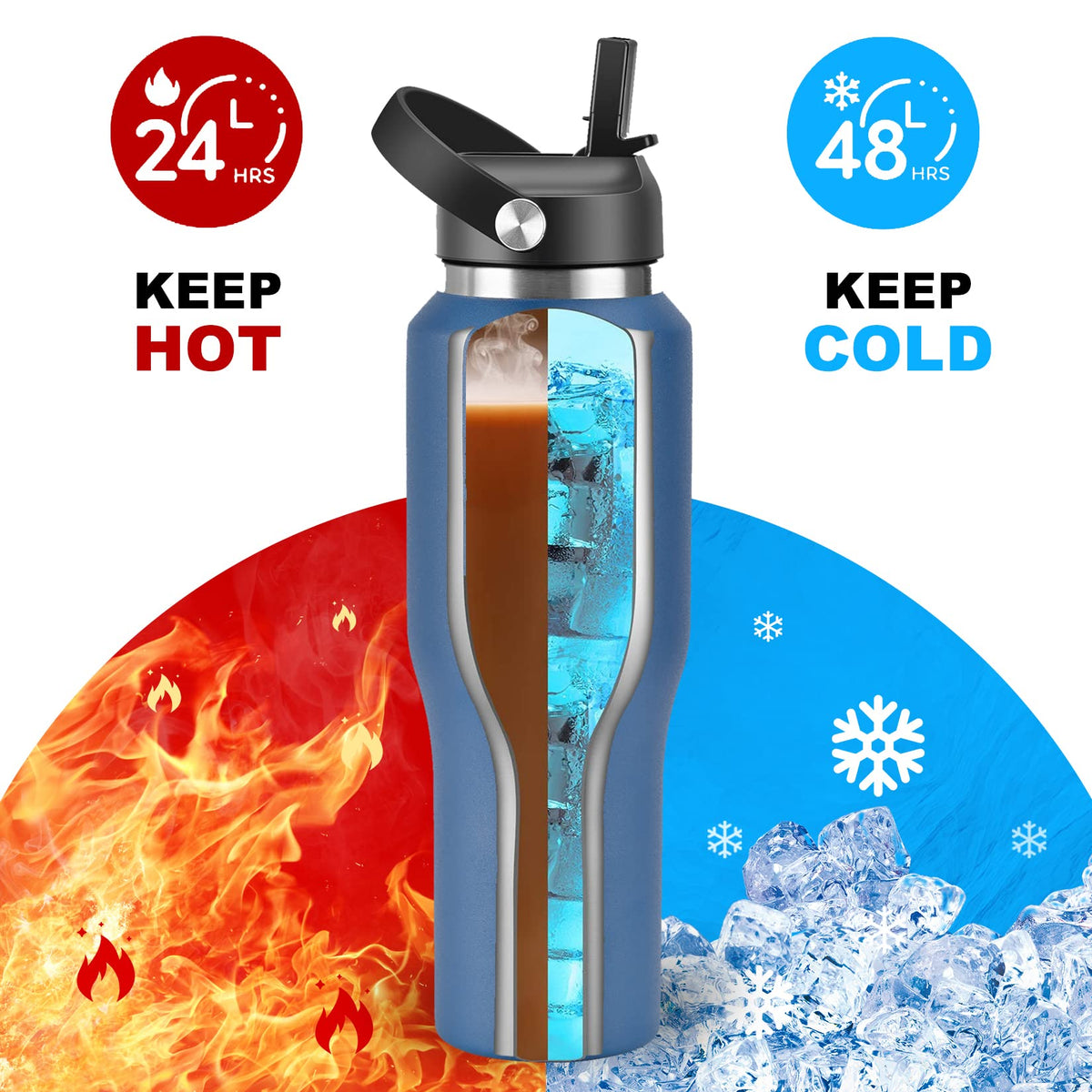 HYDROWION vacuum insulated 32oz keeps drinks cold for hours.