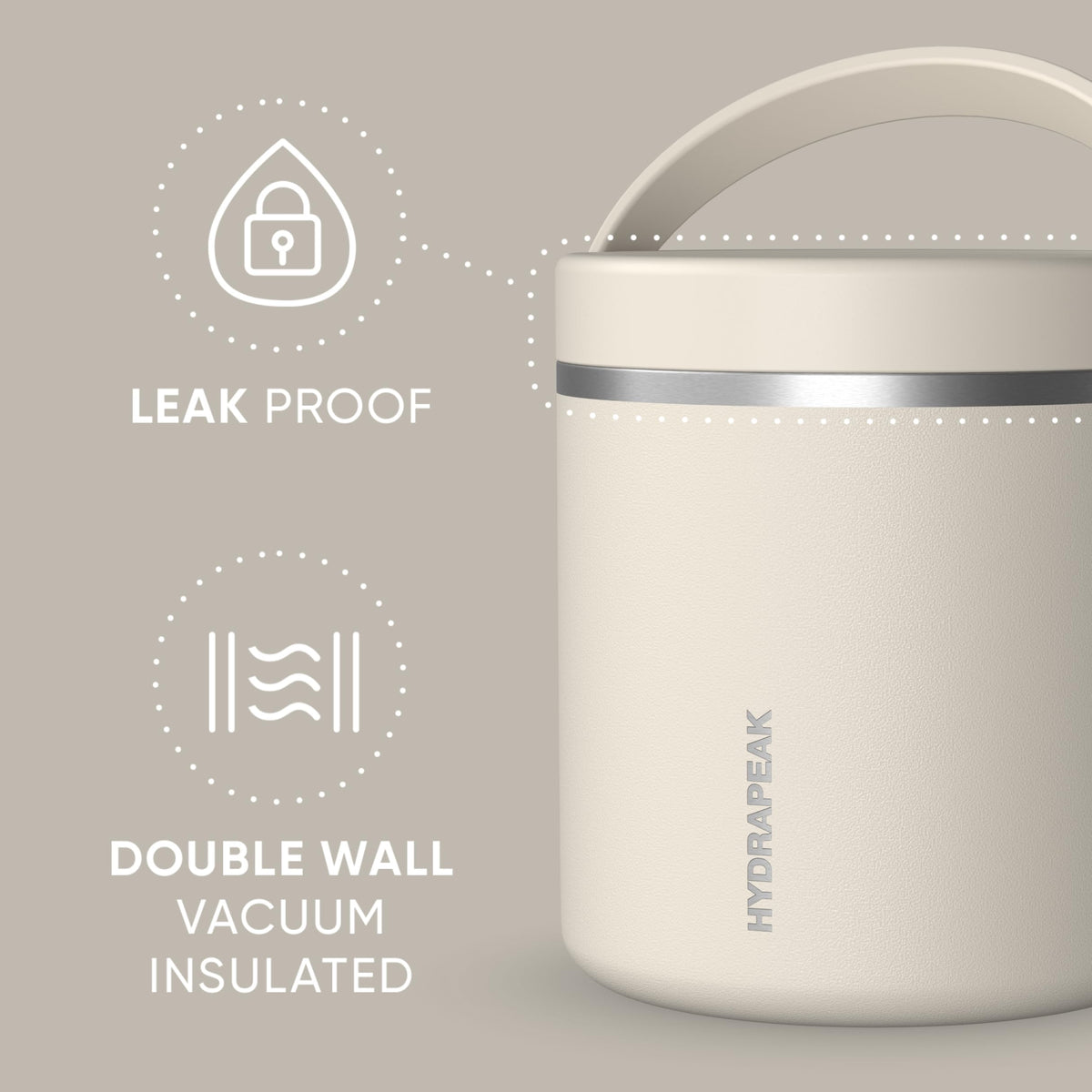 Hydrapeak stainless steel body preserves temperature and resists daily wear.