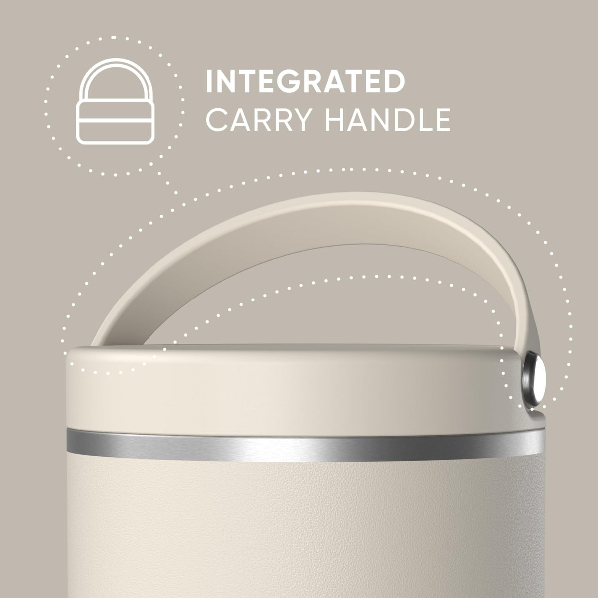 Stone color coating provides durable finish and comfortable grip.