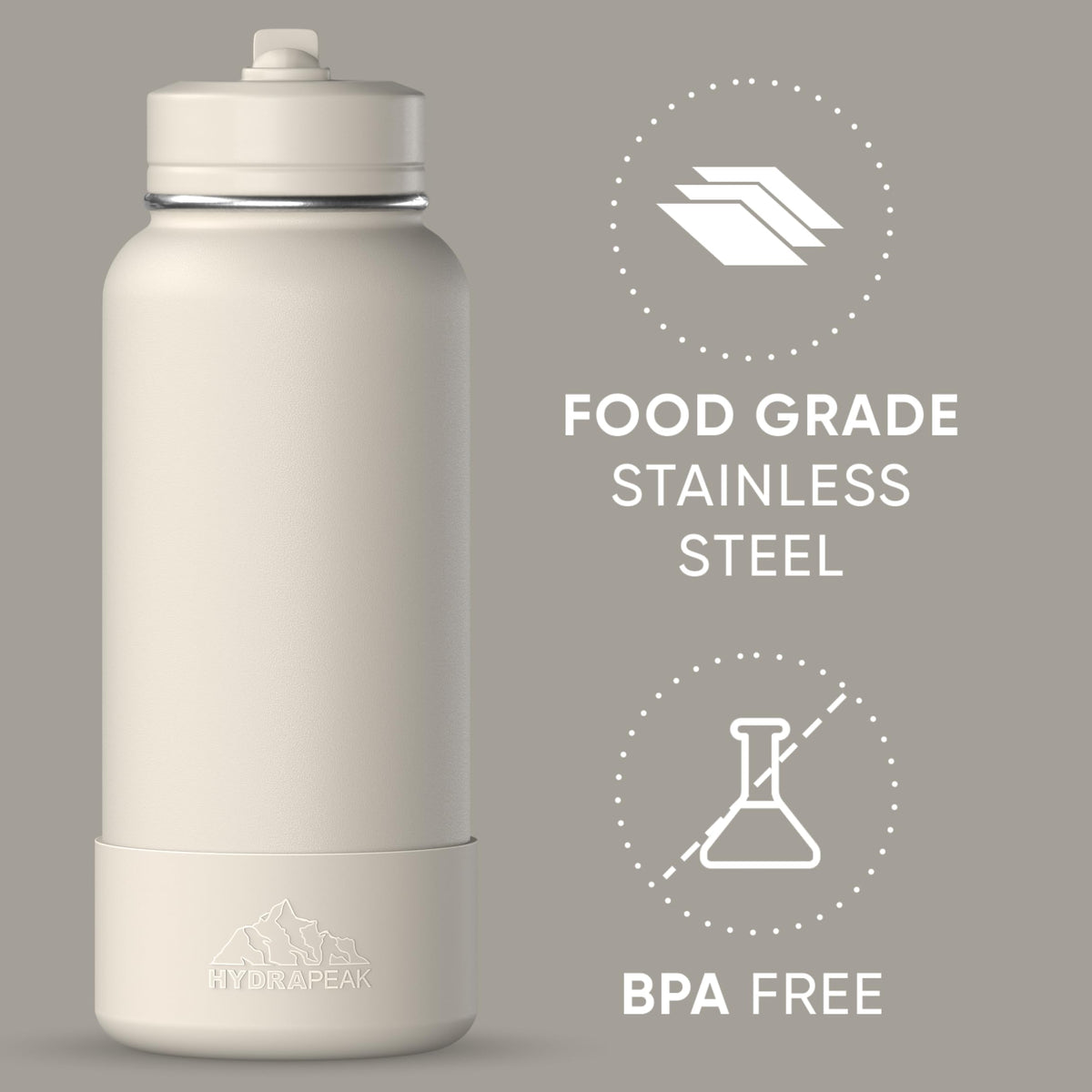 Hydrapeak 32oz bottle with color-matched boot for added durability
