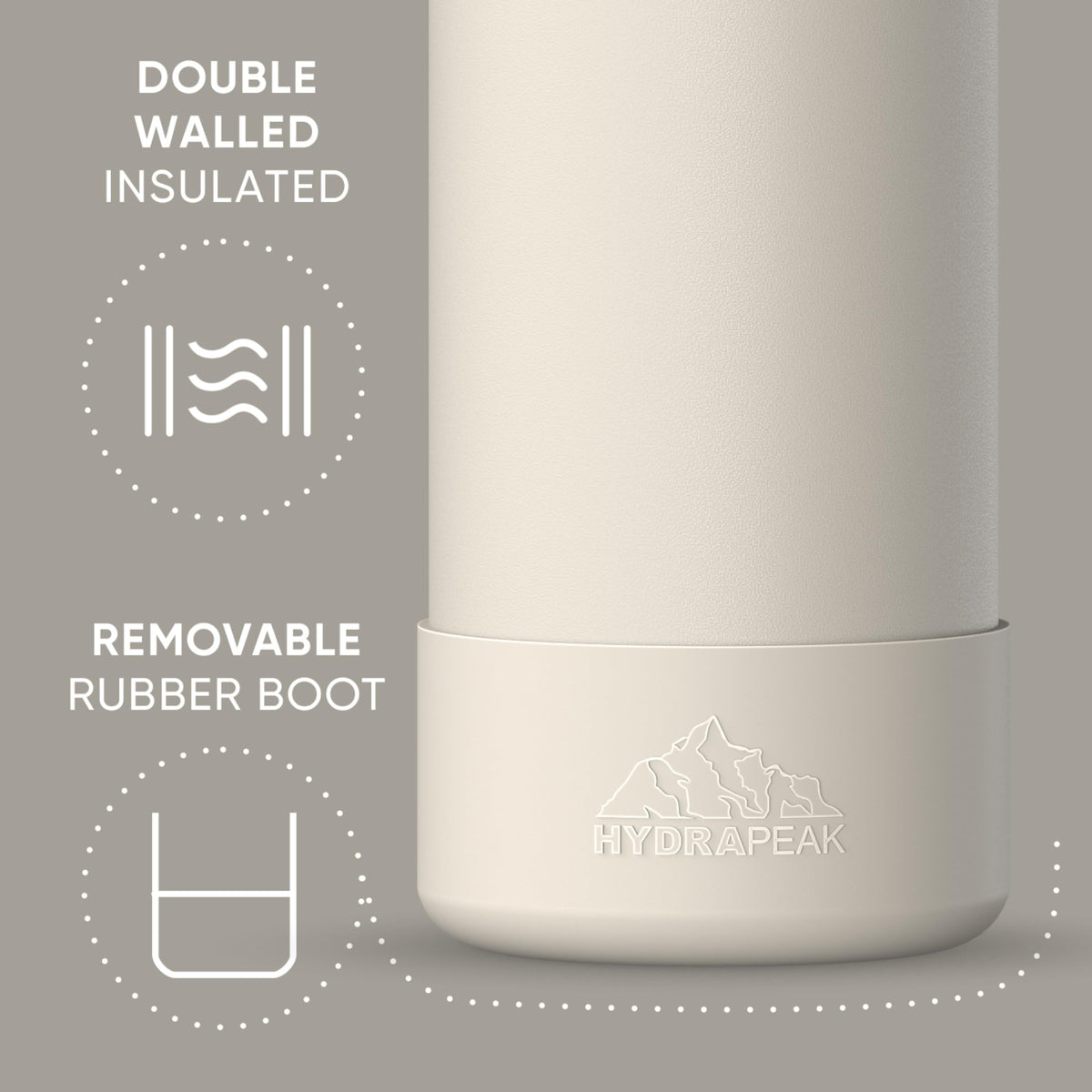 Hydrapeak 32oz bottle with integrated carry handle for easy transport