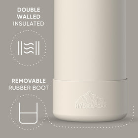 Hydrapeak 32oz bottle with integrated carry handle for easy transport