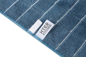 hyer kitchen lattice blue towels stay lint-free during kitchen cleanup.