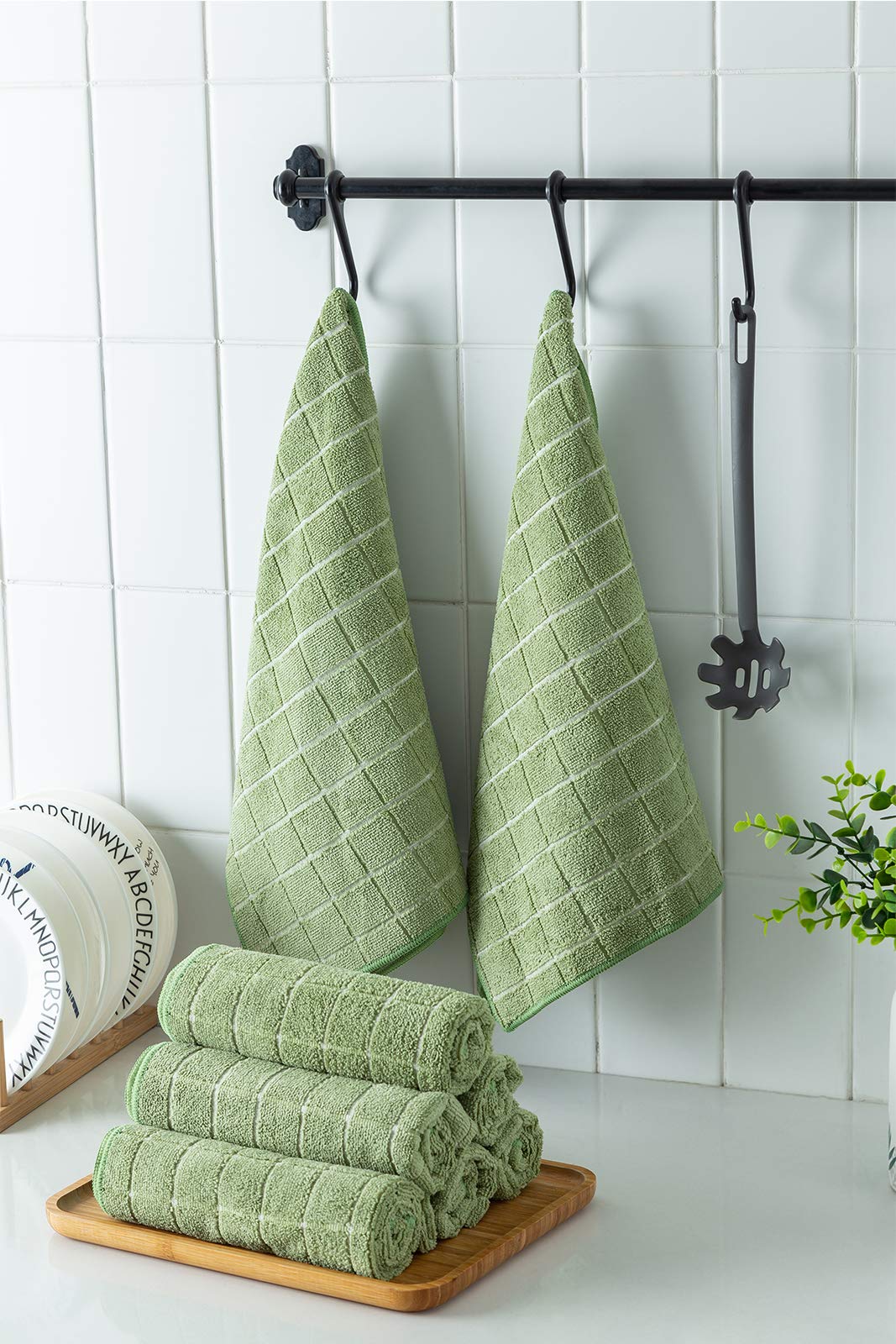 HYER KITCHEN care tip: wash before first use to boost absorbency