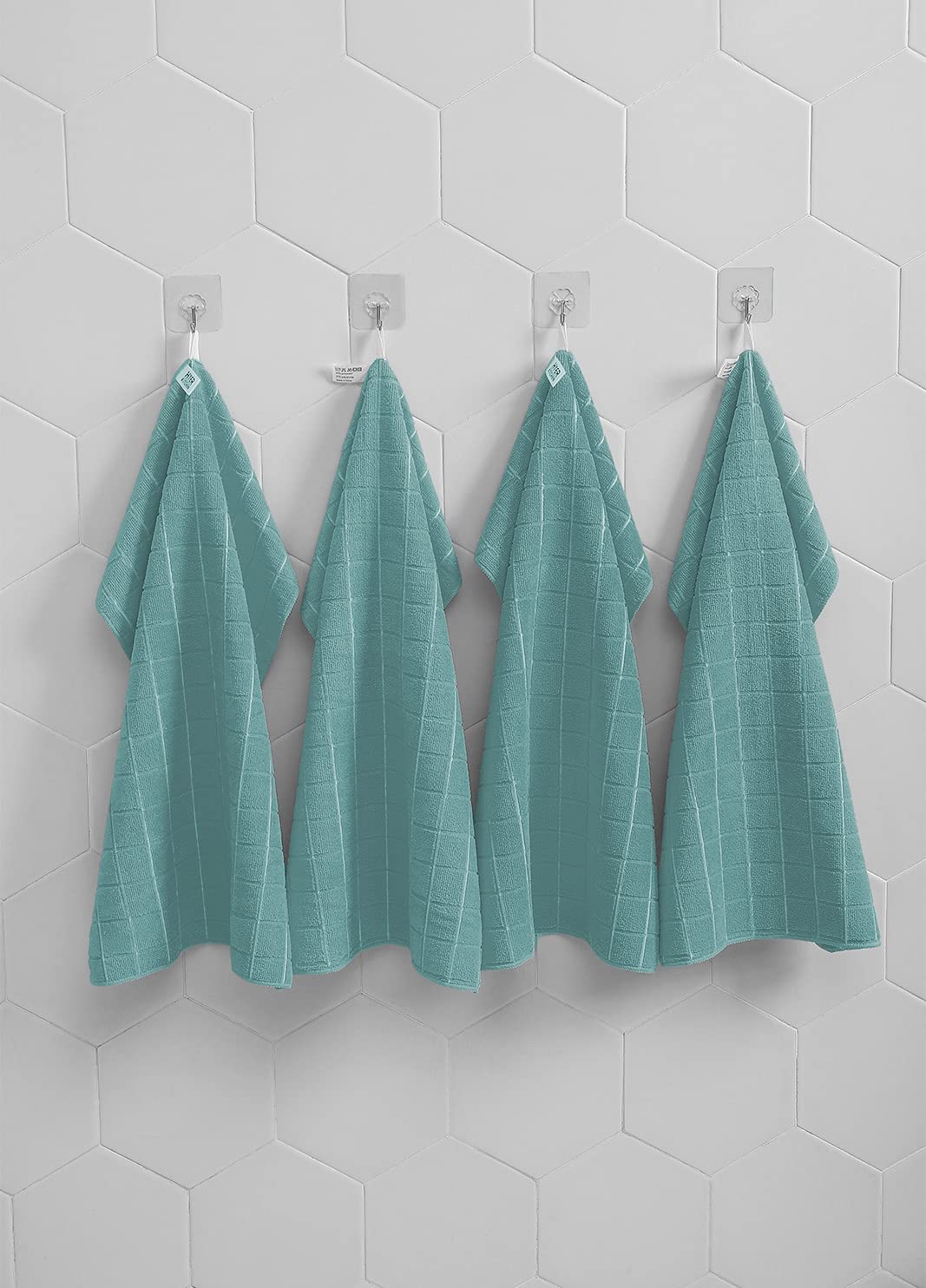 HYER KITCHEN towels feature durable stitching that helps them retain shape after washing.