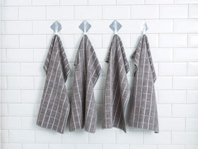 HYER KITCHEN lint-free towels provide streak-free drying on dishes and surfaces.