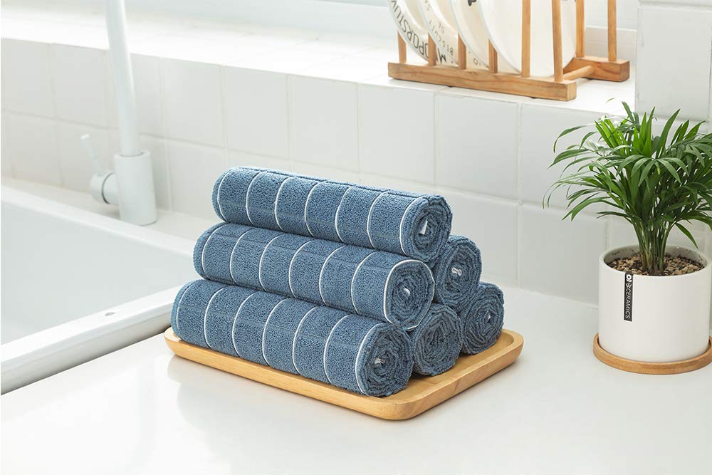 hyer kitchen lint-free towels maintain a fresh look while drying and cleaning.