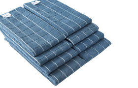 hyer kitchen lattice blue towels, oversized 26x18 inches, ideal for drying dishes.