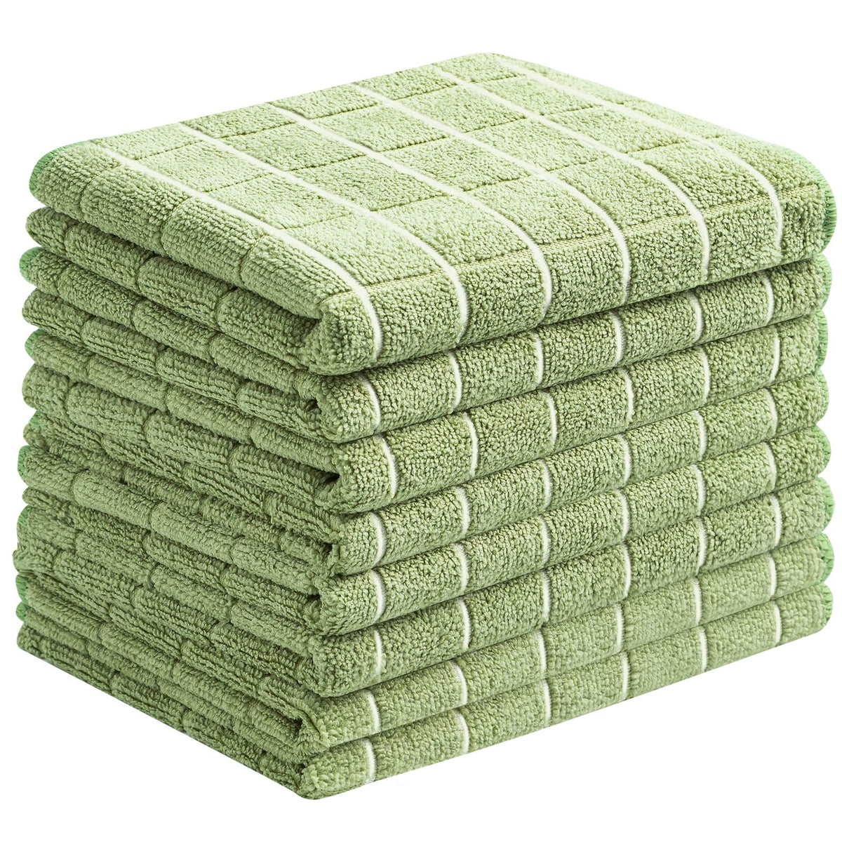 HYER KITCHEN microfiber dish towel lattice olive design for fast drying