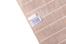 HYER KITCHEN lattice camel design shows durable stitching and long-lasting shape.