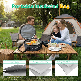 HYLCWTH portable insulated bag keeps everything fresh during camping, picnics, or daily commutes