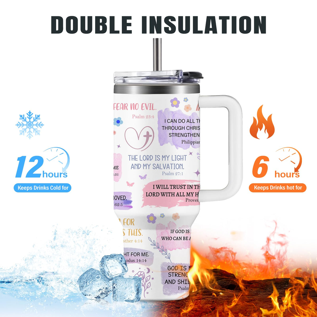 HYMONA 40oz tumbler for hot or cold drinks, designed to last all day