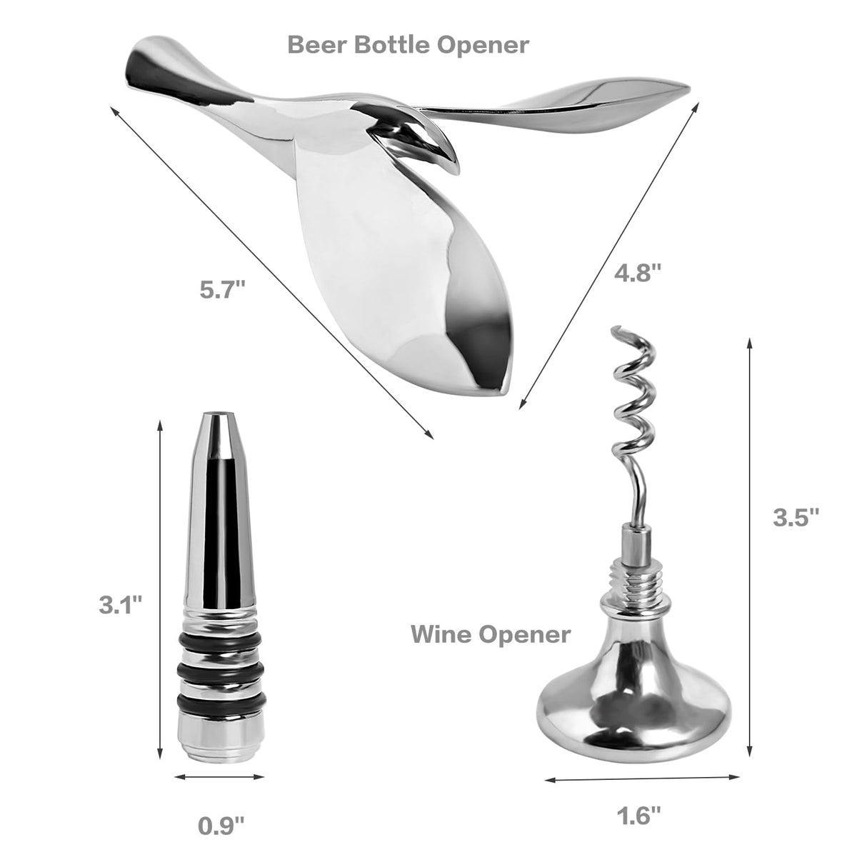 HYNZ Die-cast metal bottle opener is durable and rust-resistant for everyday use.
