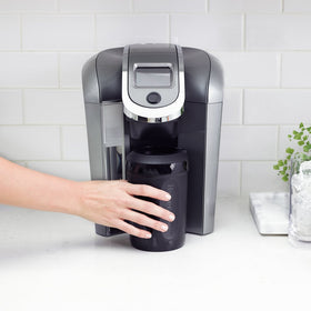 In-use HyperChiller HC2 chills hot coffee into iced coffee