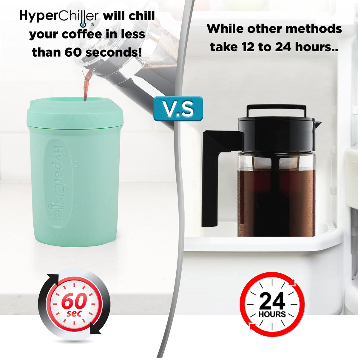 HyperChiller HC2M dishwasher-safe parts simplify cleaning after use.