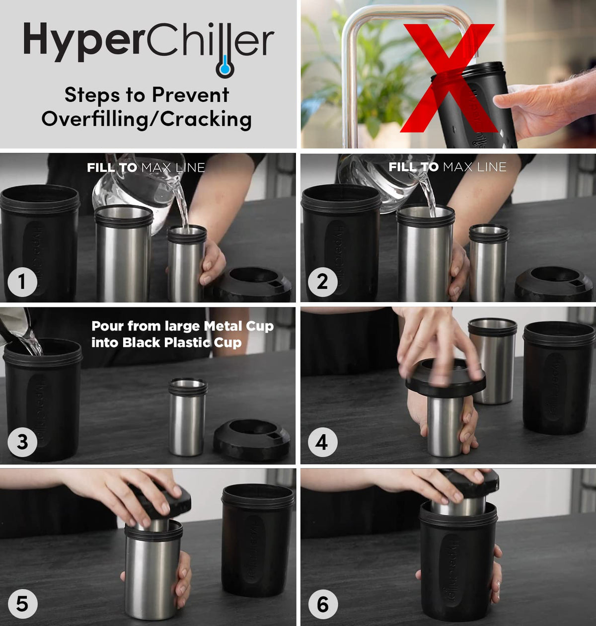 HyperChiller HC2W chilling wine for a quick, balanced chill
