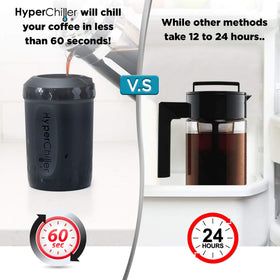 Freezer placement of HC3 enables fast cooling of coffee.