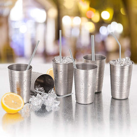 Travel-ready Hypermotion straw set in carry pouch for on-the-go sipping.