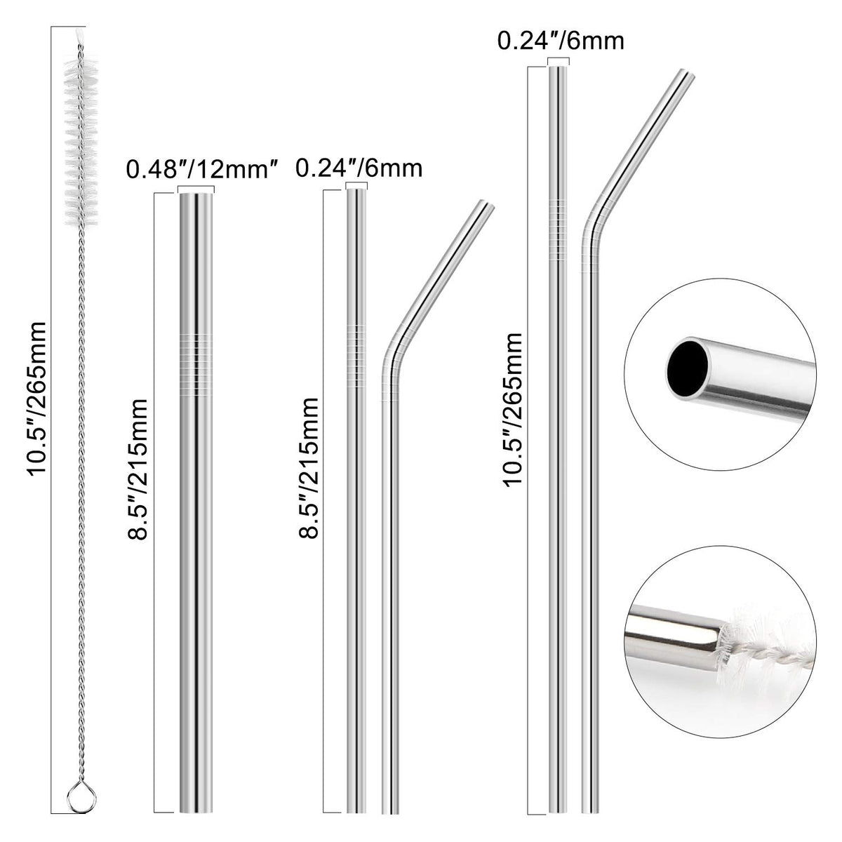 Hypermotion straight and curved straws for smoothies, cocktails, and more.