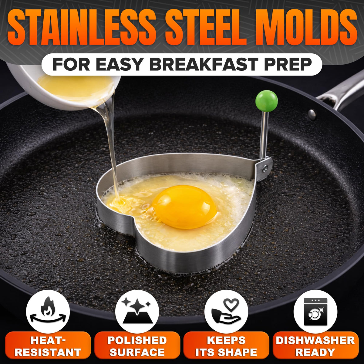 HYQO cloud pancake mold shapes soft, fluffy pancakes