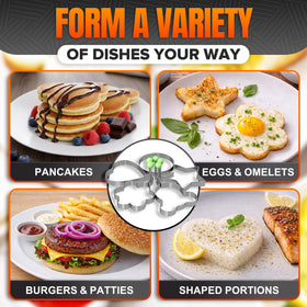 HYQO foldable-handles pancake mold with heat-resistant grip