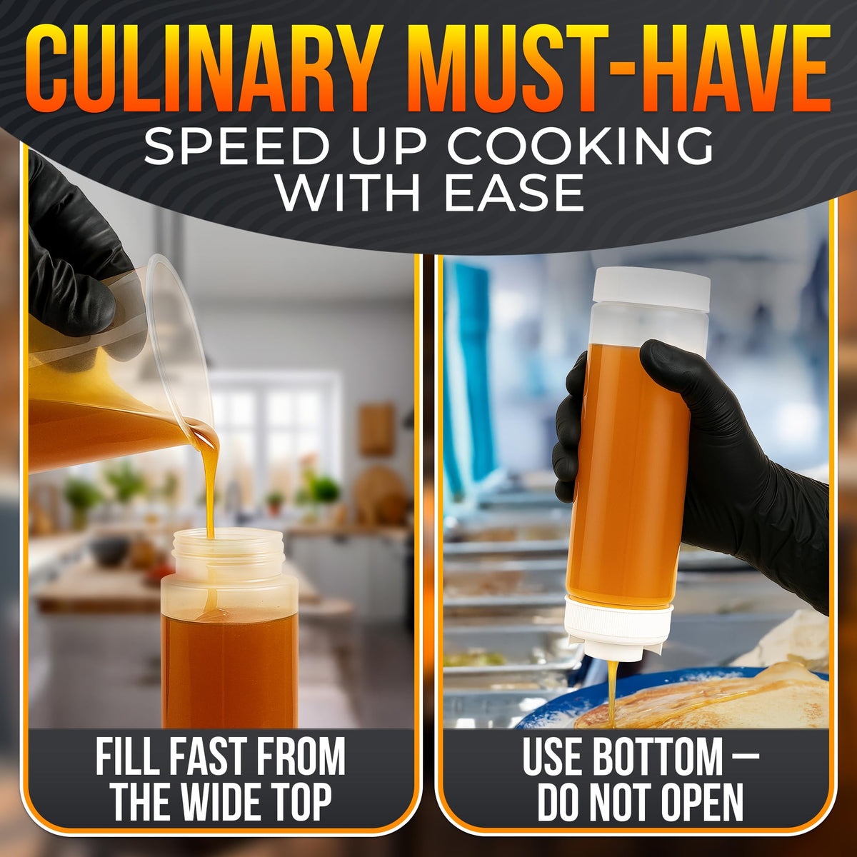 HYQO fridge-door organization example with multiple sauces in bottles
