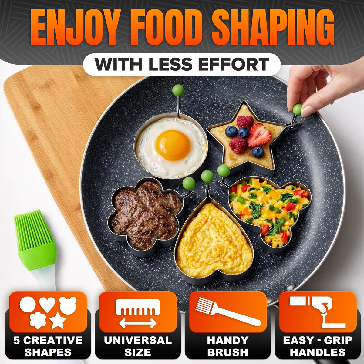 HYQO mouse pancake mold creates whimsical egg shapes