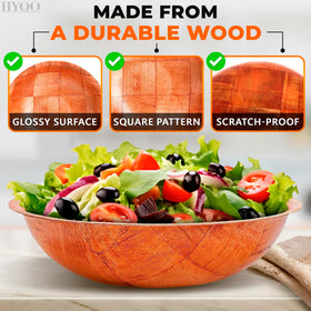 HYQO centerpiece bowl with fruit and snacks enhances table decor