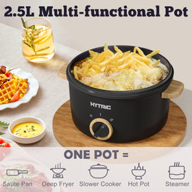 HYTRIC hot pot 2.5L portable cooker ideal for office meals and travel